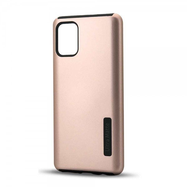 Wholesale Ultra Matte Armor Hybrid Case for Samsung Galaxy A71 (Rose Gold)